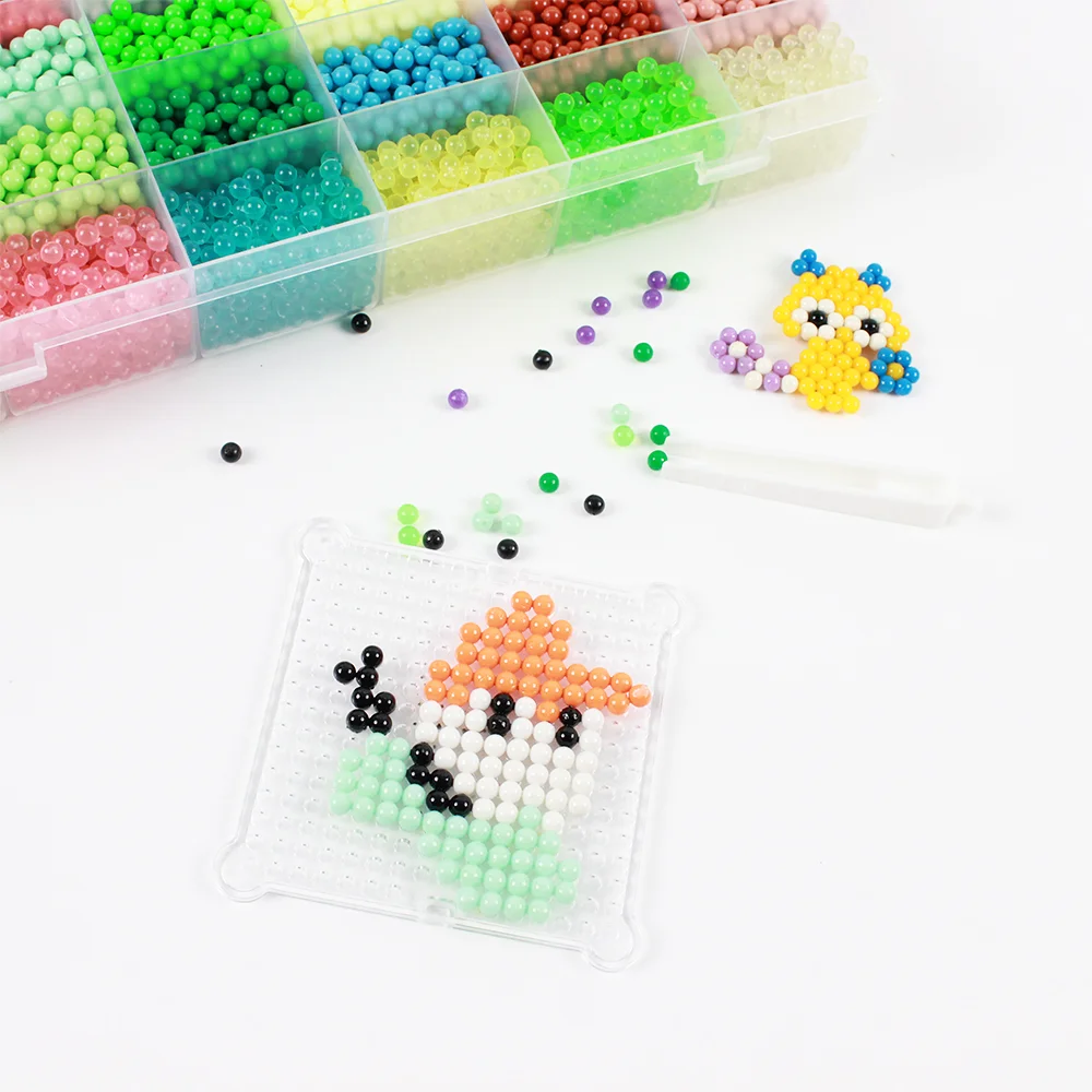 Fast shopping Children Polymer Material magic Water Sticky Bead with templates