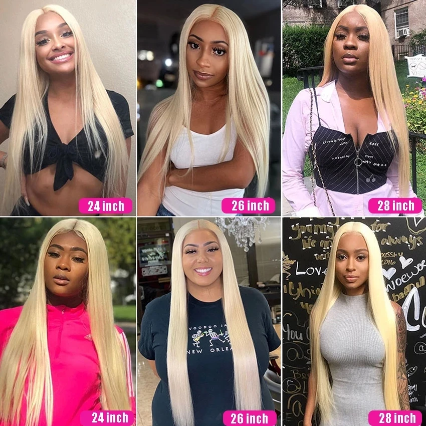 Blonde 613 HD Lace Front Wig 100% Human Hair Frontal Wig 30 Inch Glueless Blonde 613 Full Lace Wig 13x6 13x4 Hd Lace for Women