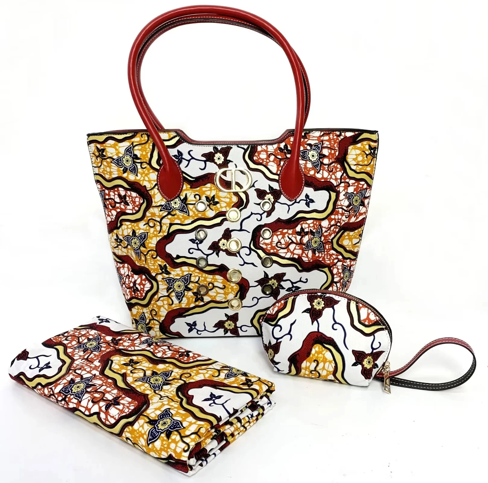 AF Wax Print female Black woman african wedding loincloth handmade bag flowers gift