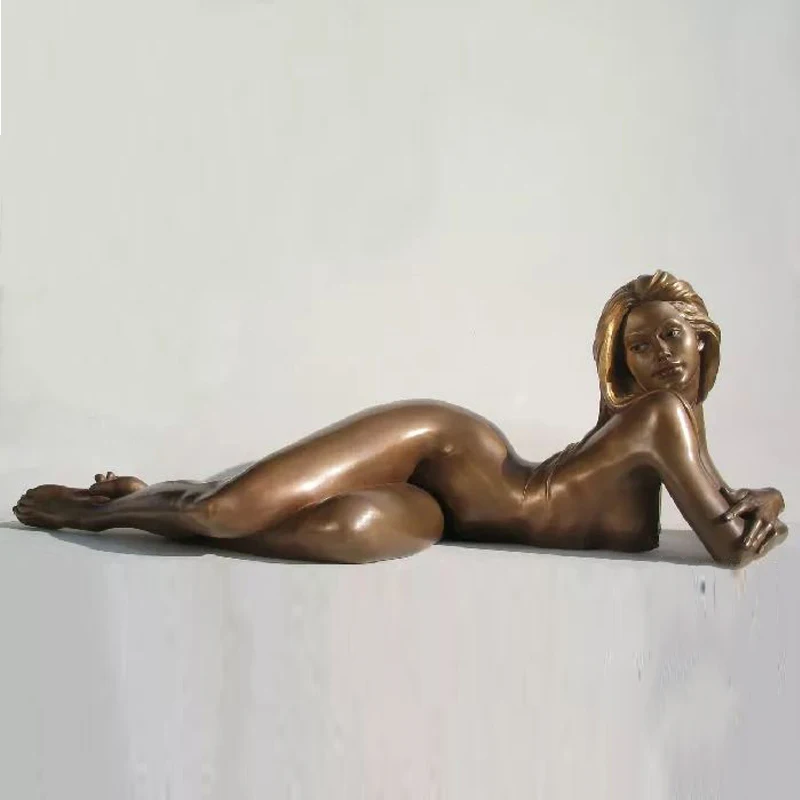 Italian Style High Quality Bronze Nude Girl Woman Sculpture Female Emotion Statue