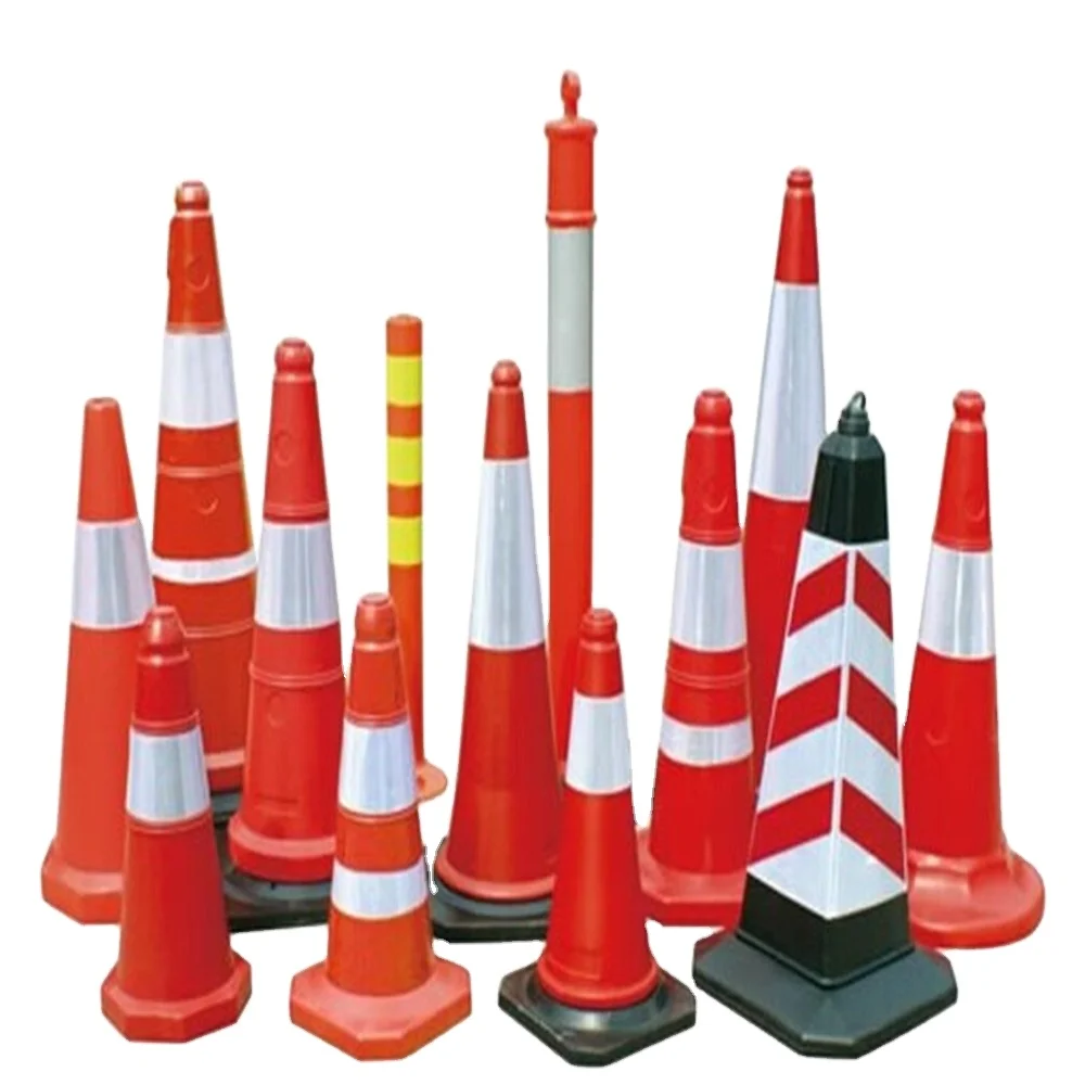 750mm Reflective Traffic Cone Black for Highway Safety