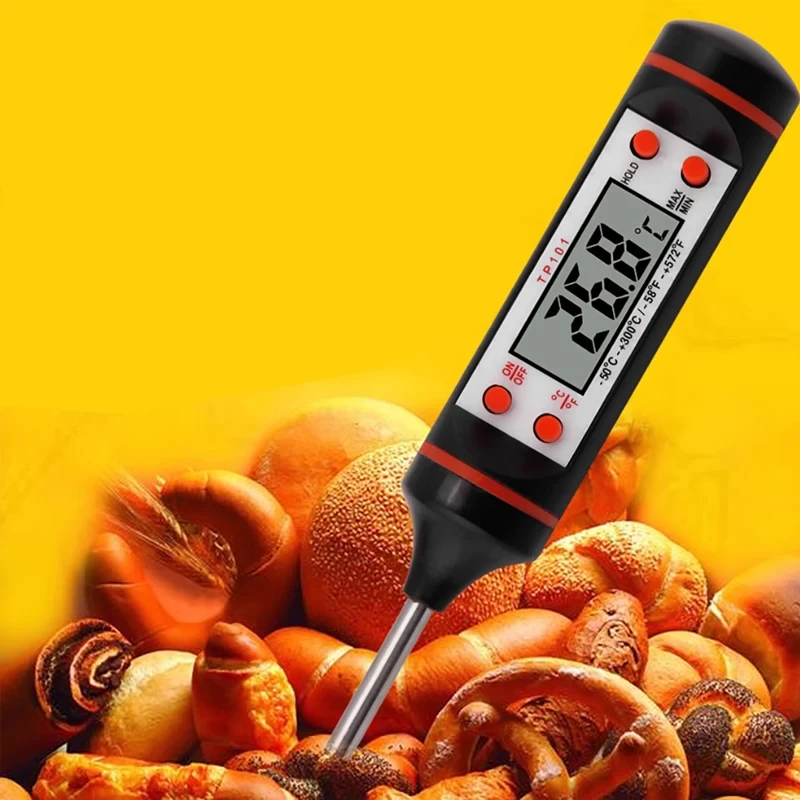 Portable Digital Kitchen Thermometer BBQ Meat Water Oil Cooking Electronic Probe Food Oven Thermometer WT-1 With Tube