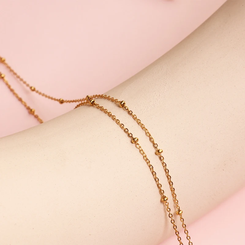 Stainless Steel Chain Chunky Gold  Necklace Birthday Gift Trendy Best Friend Necklace Heart Pendant Necklace