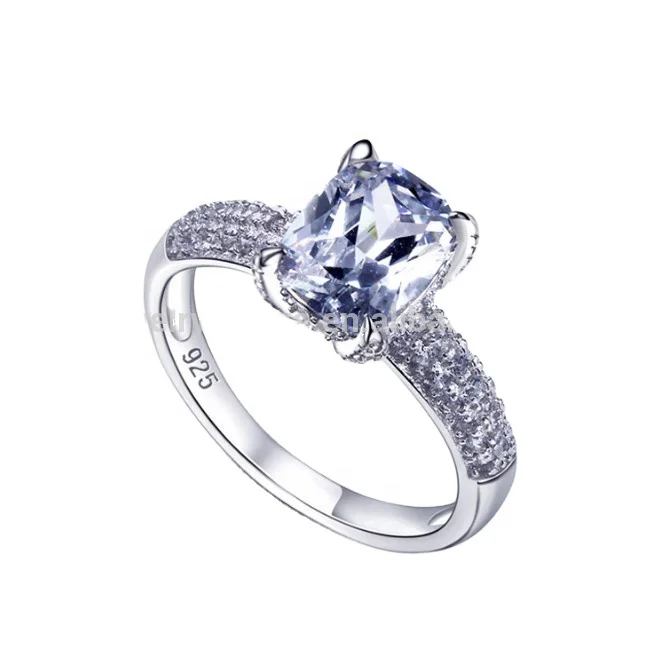 New arrival CZ Stone 100% 925 Sterling Silver Wedding Diamond Engagement Ring