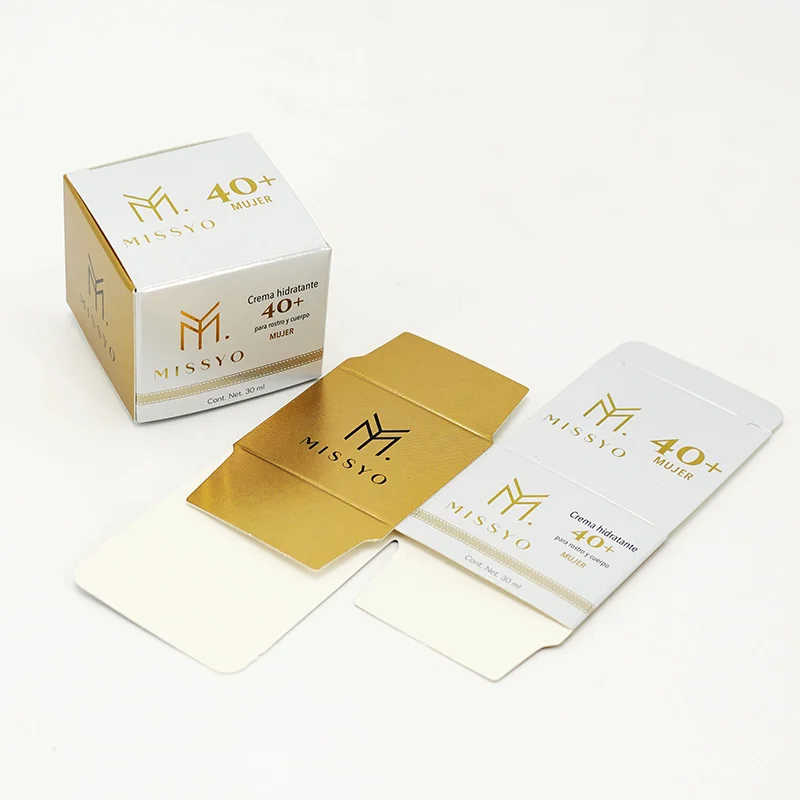 Custom Design Luxury Silver Gold Foil UV Spot Cardboard Folding Carton Makeup Cosmetic Candle Packaging Paper Box Logo Printing