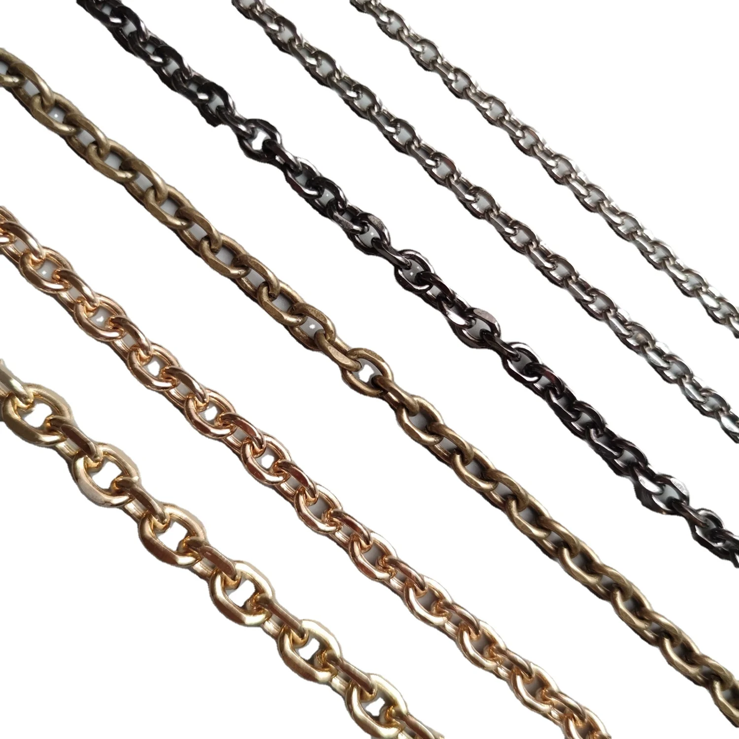 6 size options O ring iron clothes gold rope gunmeatl silver jean fashion body metal chains for artworks women