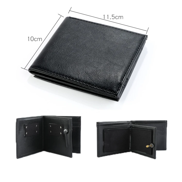 Wholesale Customized Pu Leather Slim Street Magic Show Wallet Men Magic Flame Fire Wallet
