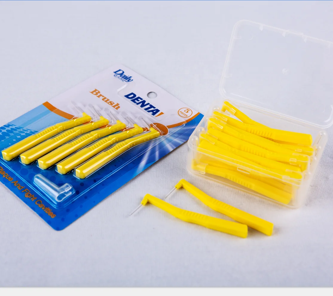 High quality new L-shaped orthodontic toothbrush for gum care.