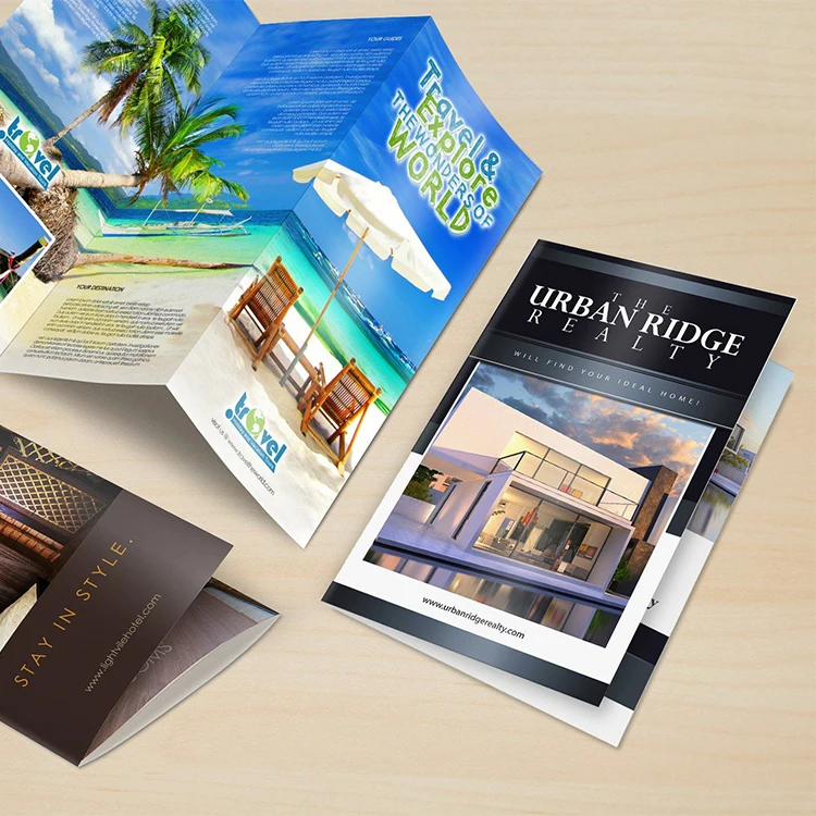 Luxury custom design digital printing services good quality cheap catalogue magazine and book catalog booklet trifold brochures
