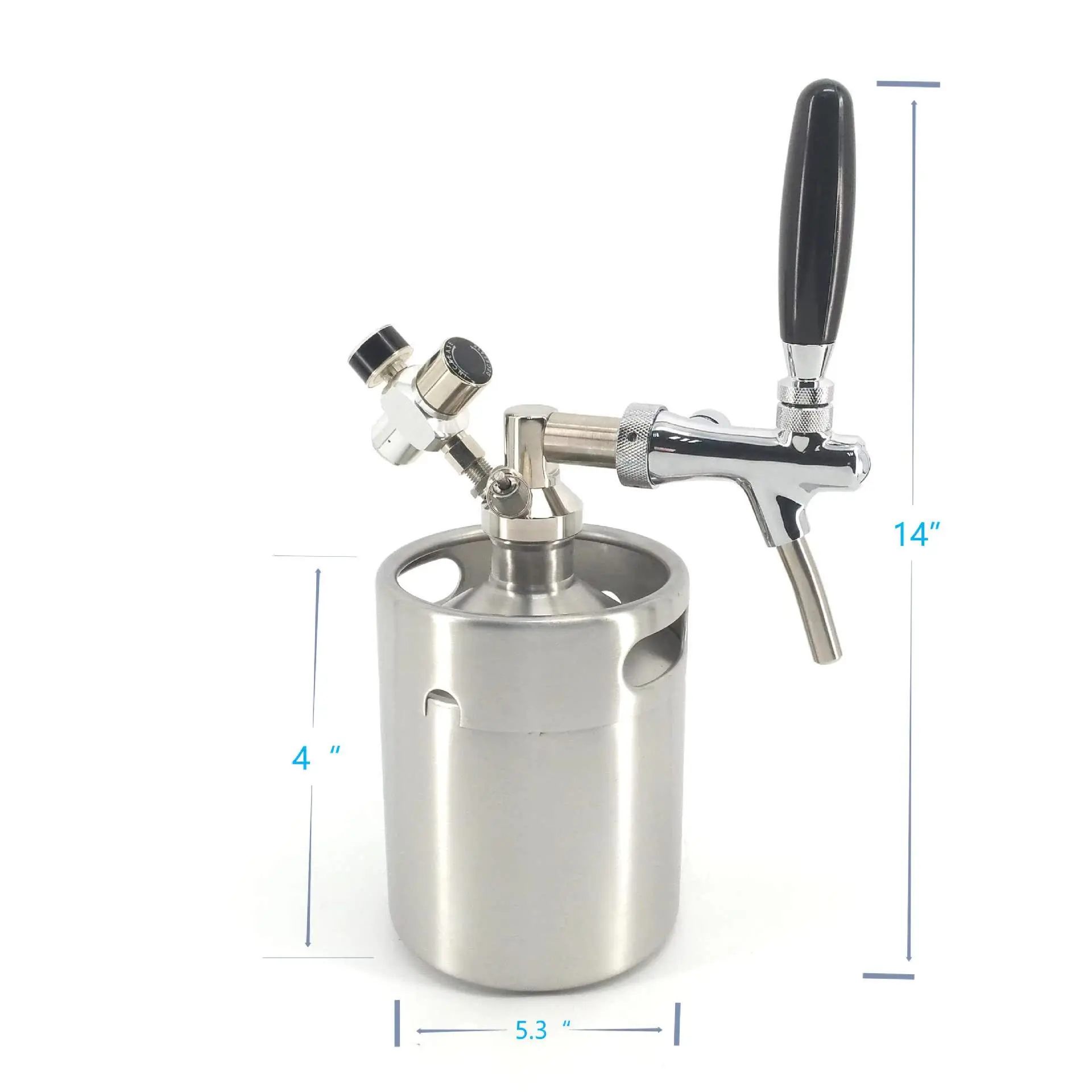 Hot sale 2L 3.6L stainless steel beer keg mini keg Beer Keg Dispenser with CO2 Pressure of gas cylinder