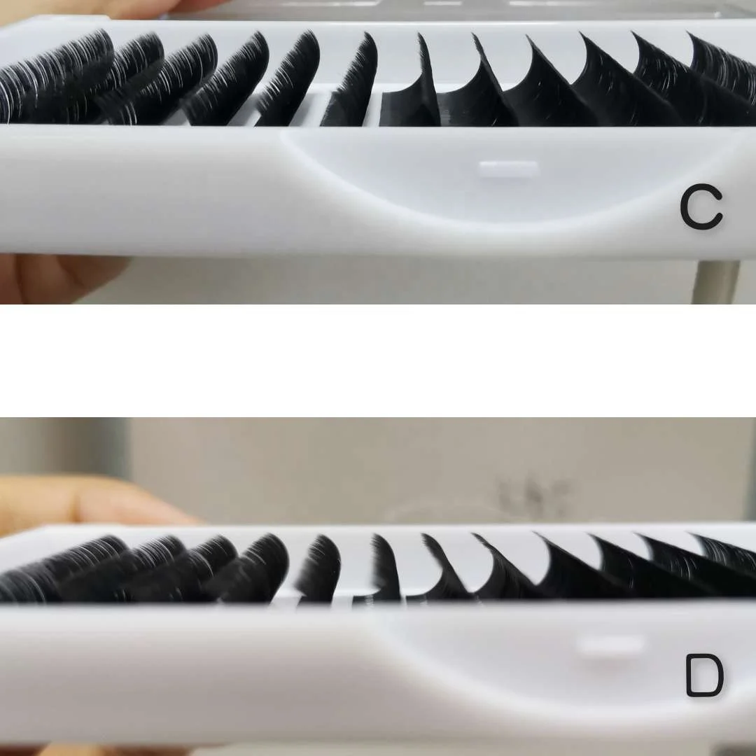 Black silk extension 0.15 0.20 false eyelashes D C curl 10mm 11mm 12mm flourishing single lashes eyelash fan extension