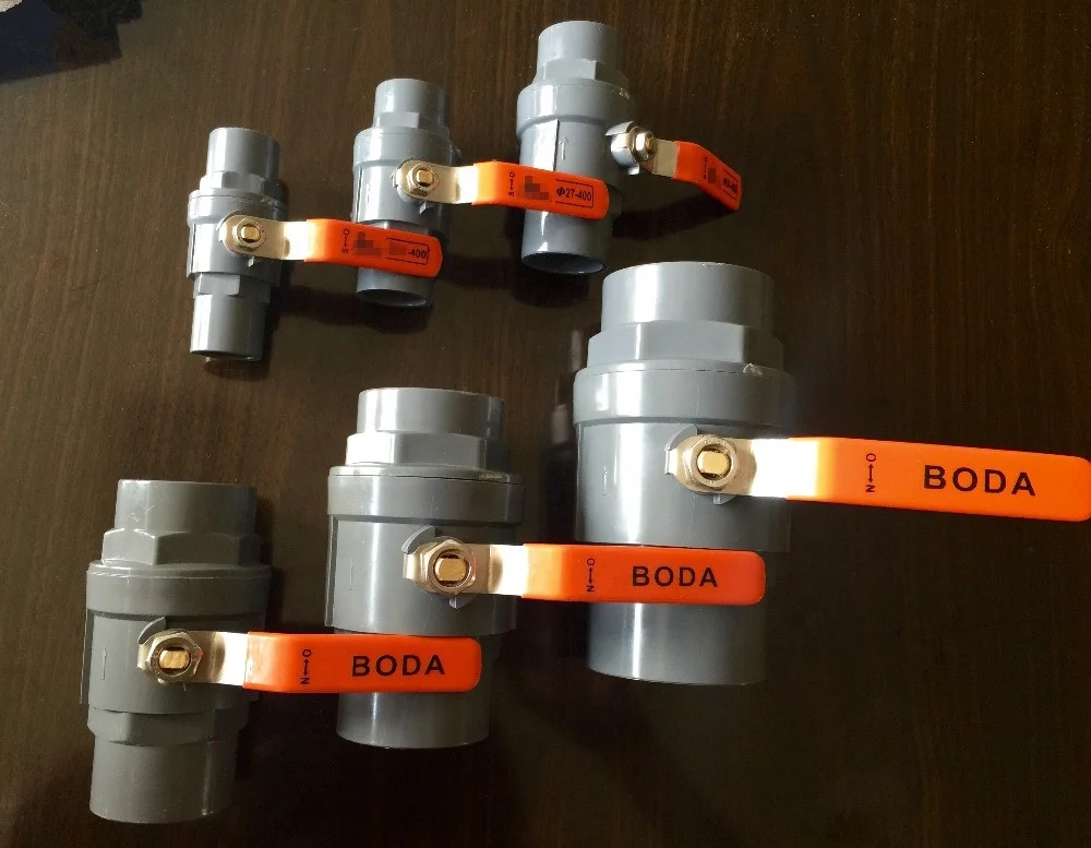 two pcs PVC Ball Valve For Agriculture or water Irrigation plumbing system (BD-07 )