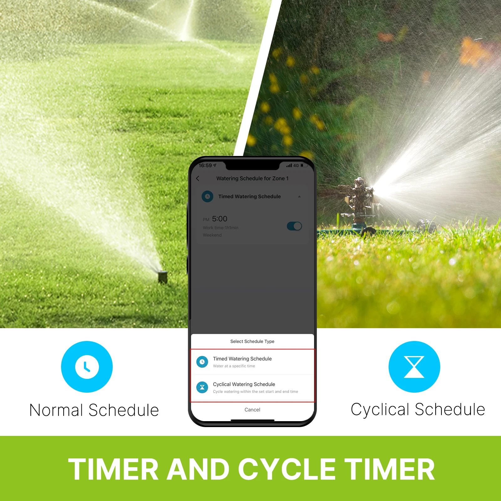 Smart Farm Sprinkler Water Irrigation Automatic Timer Valve Watering Timer For Garden Hose