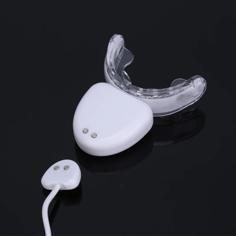 Personal Dental Bleaching Custom Food Grade U Shape UV Wireless Red Blue Ray Led Light Home Use Laser Teeth Whitening Kit