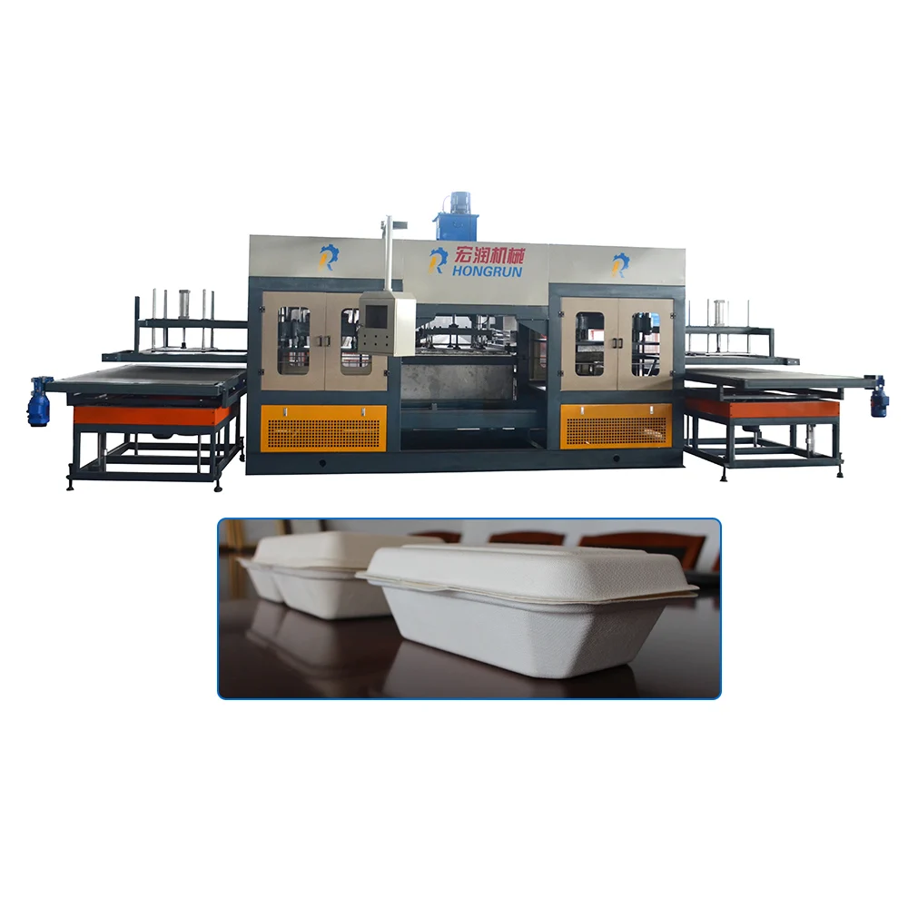 Machine for making biodegradable lunch box/ tableware tray pulp molding production line / disposable tableware machine