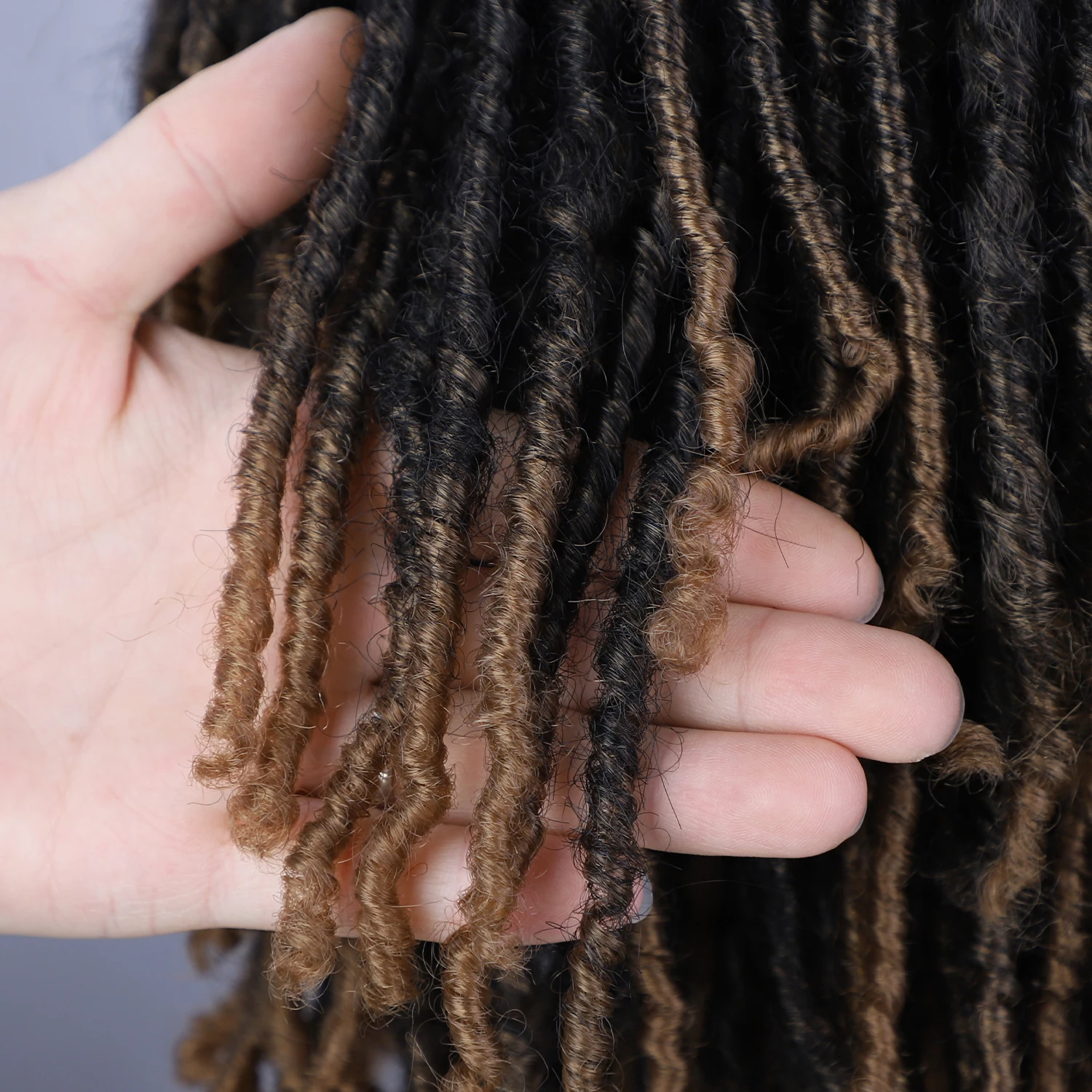 Vigorous Short Dreadlock Braided Wig for Black Women Natural Looking Curls Afro Faux Locs Synthetic Braiding Hair Wigs