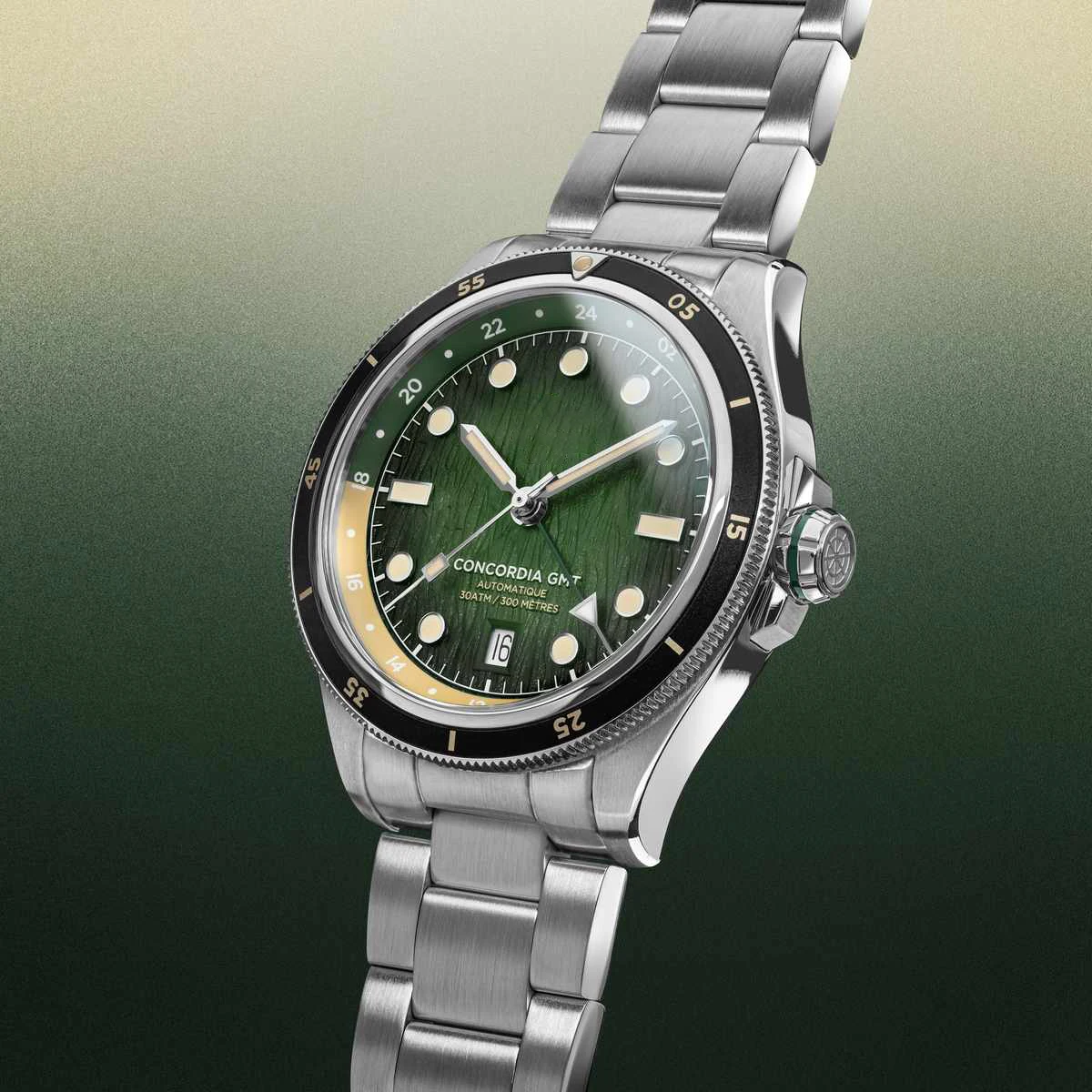 40MM Men`s GMT Custom Design Watches ,Unidirectional Rotating Bezel Powered By Japan Miyota 9075 Movement