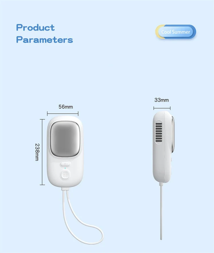 Lazy People Portable Air Cooling Fan Electric Semiconductor Controller Hand Held Fan USB Mini With Logo