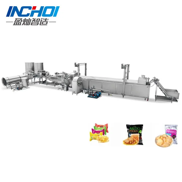 Automatic Fried Potato Chips And French Fries Processing Line/potato chips making machine
