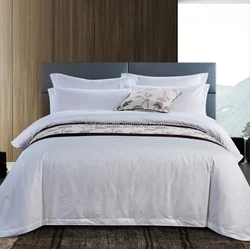China factory High Quality 100% Cotton Sateen Fabric Hotel HOME Linen Bed Sheets Bedding Set