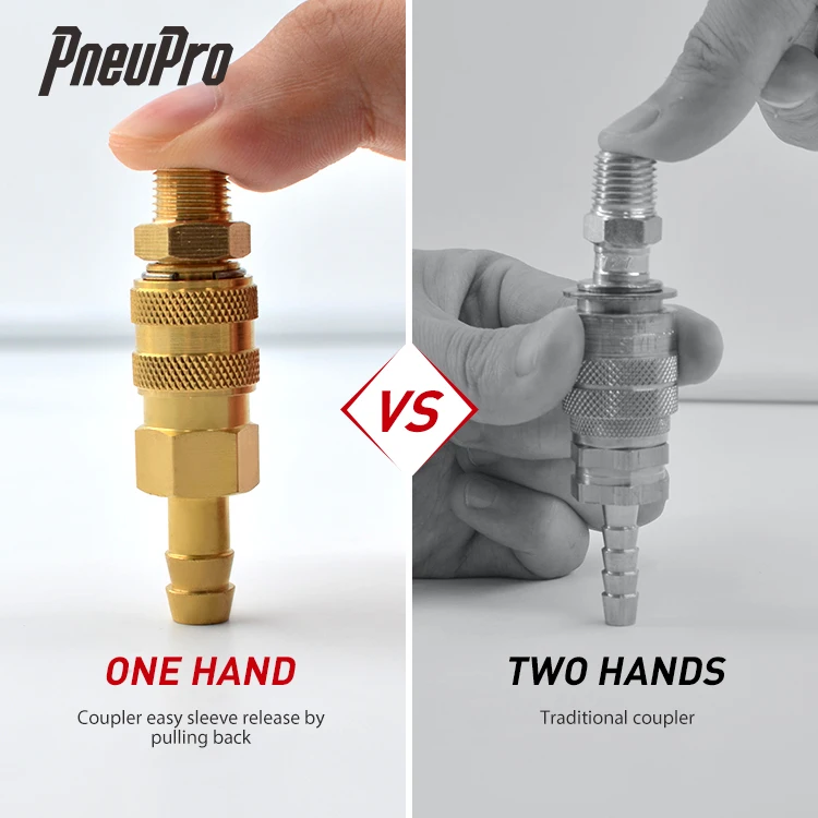 Газовый фитинг, пневматический быстроразъемный шланг из натуральной латуни, соединительная муфта