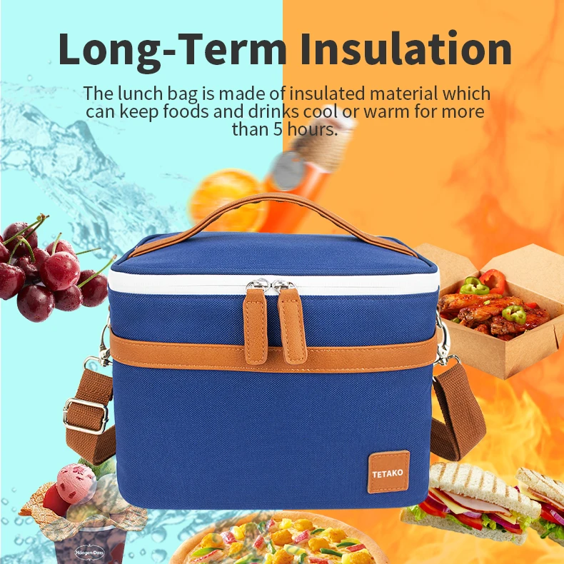 Custom Eco Friendly Portable Girls Food Cooler Box Tote Women Insulated Lunch Bag
