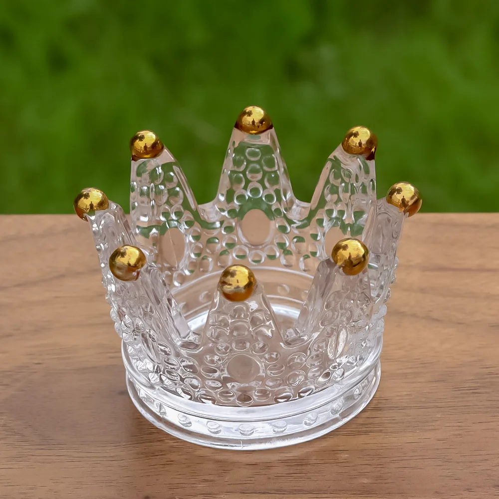 Hintcan Wholesale big portable cool luxury ashtray outdoor glass cigar ashtray custom logo for outdoor