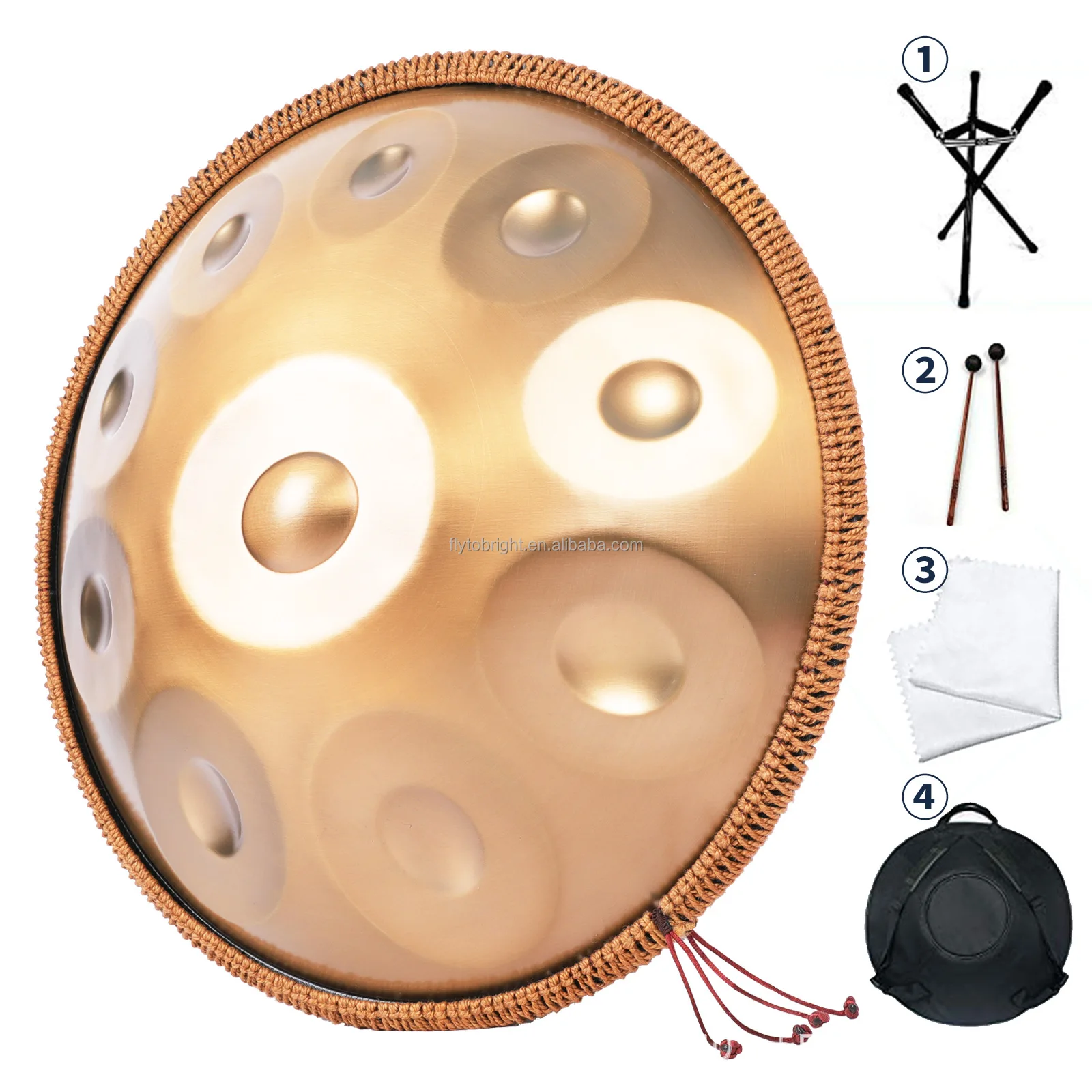 18 22 inch golden castle 9 10 12 notes tongue Gold drump hand pan handpan h ang stainless steel drum G D minor scale hand drum