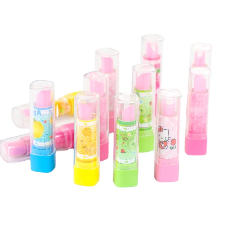 Cute Fruit Colorful Lipstick Eraser For Gift In School Supply