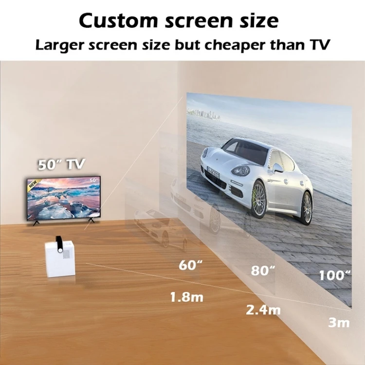Оригинальный портативный светодиодный HD цифровой проектор WEJOY Y2 1920x1080P 100 ANSI люмен для домашнего