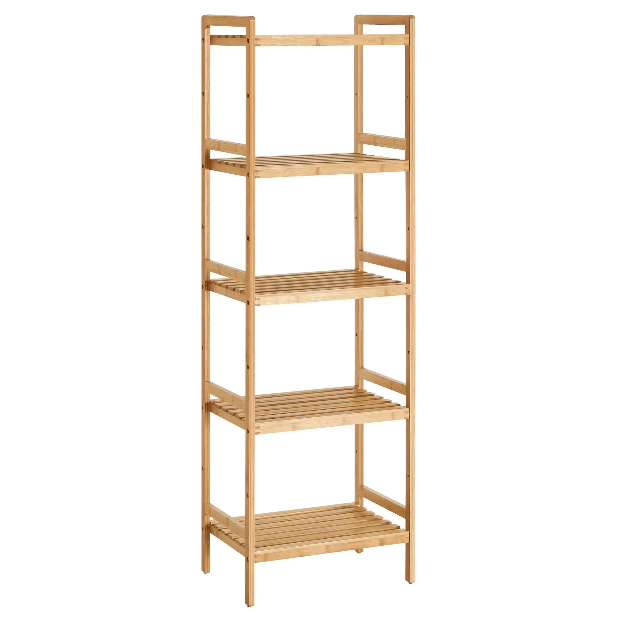 Wholesale Bamboo Organizer Plant Standing Shelf Kitchen Shelving Bathroom Shelf