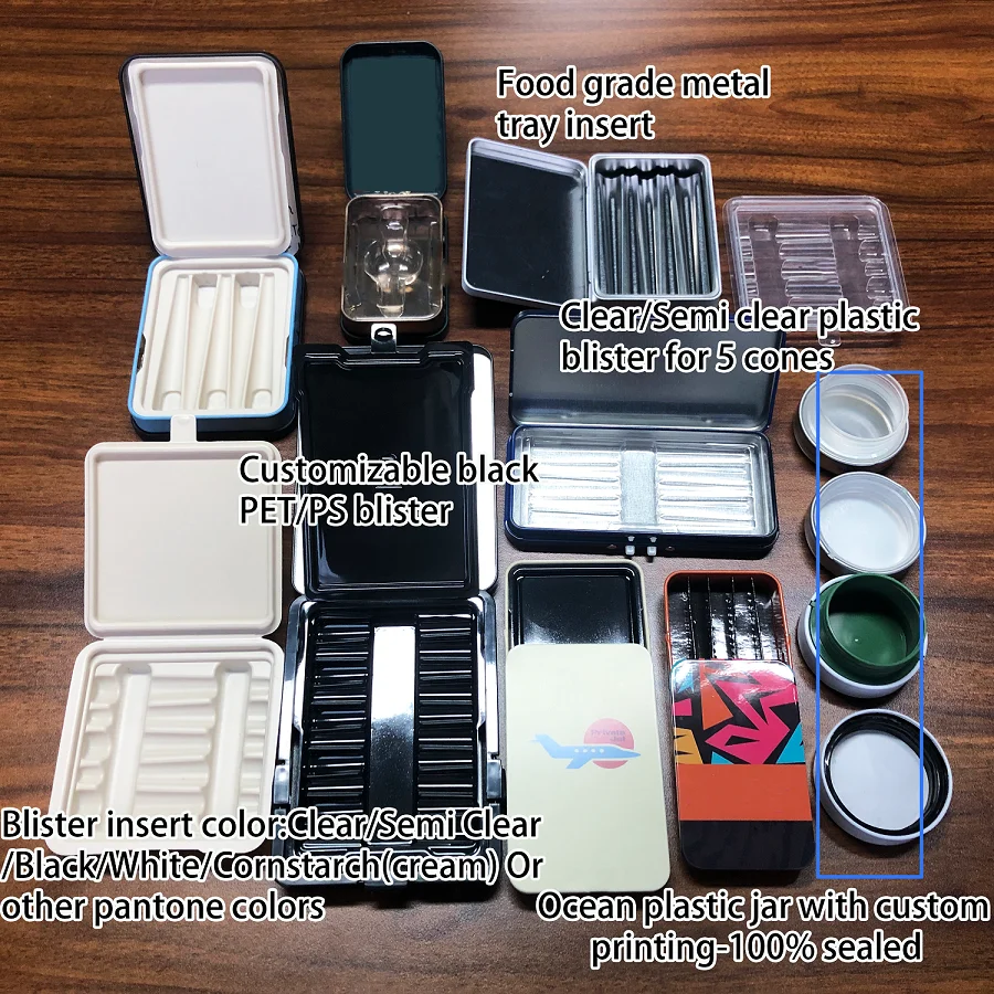 Cr Mini Roll Box Metal Rectangle Tin Box Portable Custom Shaped Tin Can Rolling Pre-Pack Tin Container