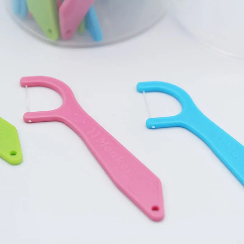 OEM Brand Kids dental floss pick bulk eco dental flosser dental floss toothpick  mint waxed dental floss picks manufacturing