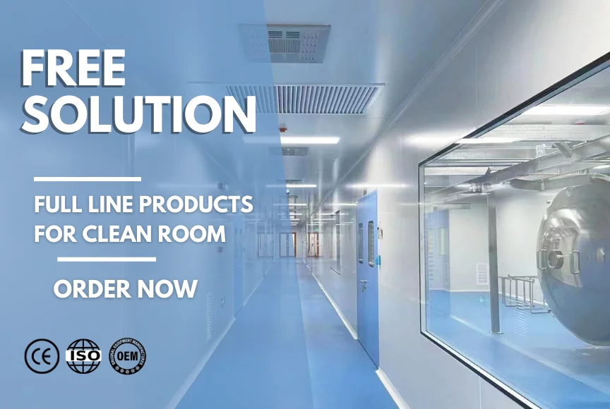 300*1200 LED Cleanroom Ceiling Panel Light For Modular Clean Room System Engineering Project