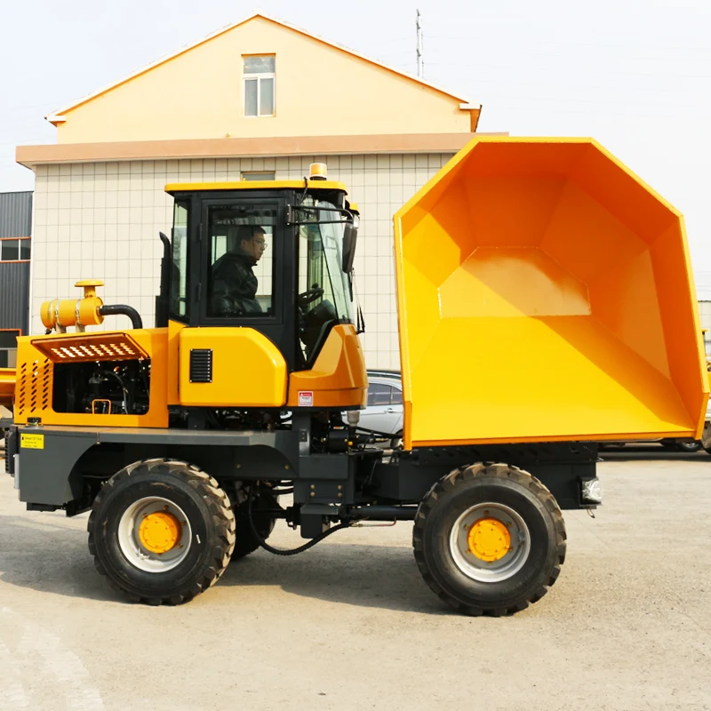 New Concrete Articulated  4X4 Minidump Trucks Site Dumper Tipper 2/3/5Ton Site Dumper Mini Dumper Mini Track Dump