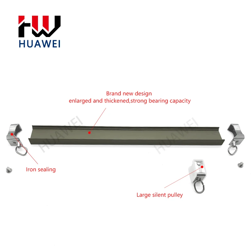 HUAWEI Hospital Bed Curtain Rail Accessories Corner Bath Shower Curtain Rail Hanging Suspension Rod Curved Curtain Track