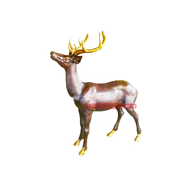 Outdoor courtyard garden Landscape Design art Sculpture Ornament High Quality Animal Bronze Deer Statue