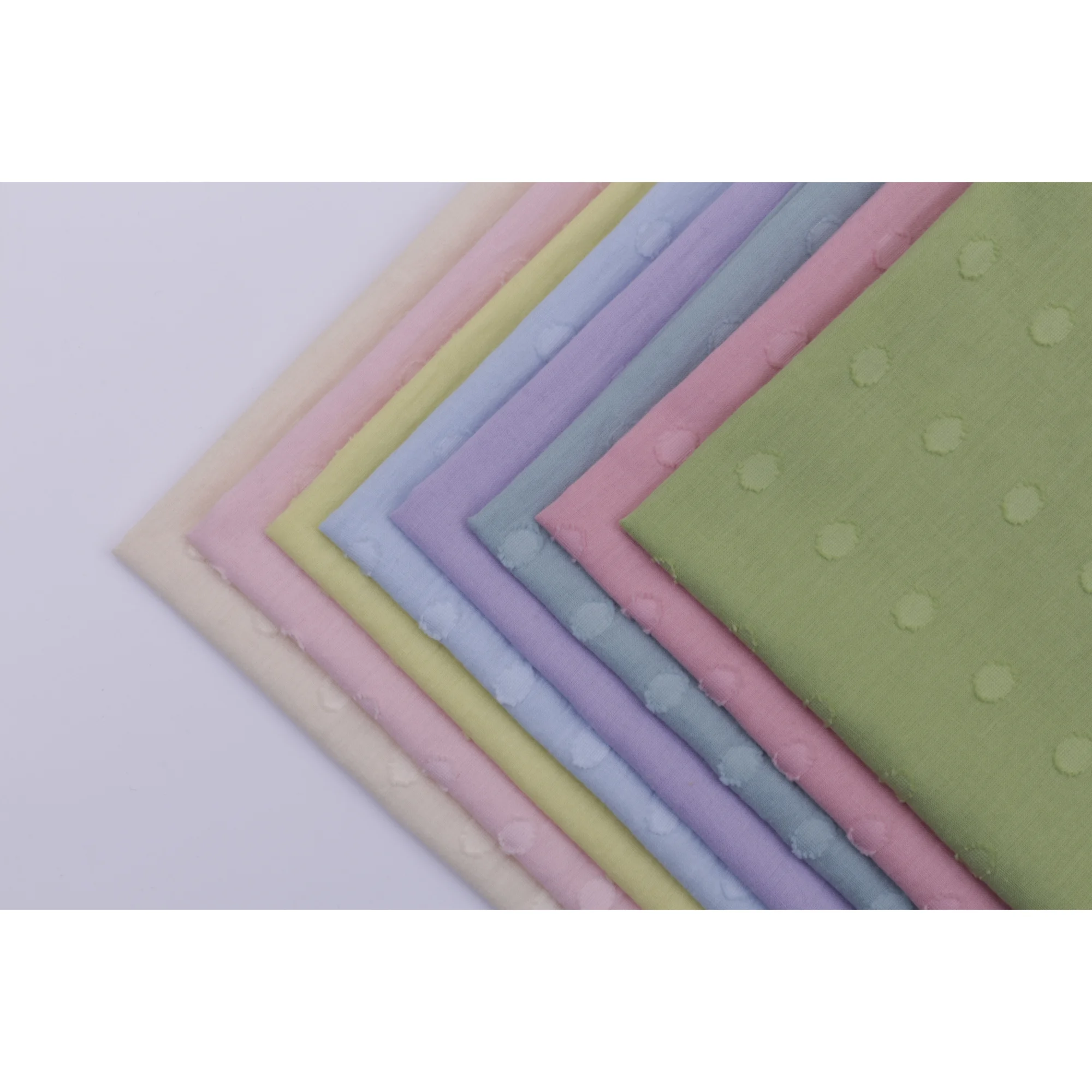 Breathable And Comfortable Material 100 Cotton Polka Dot Jacquard Fabric China Fabric Cotton Manufacturer