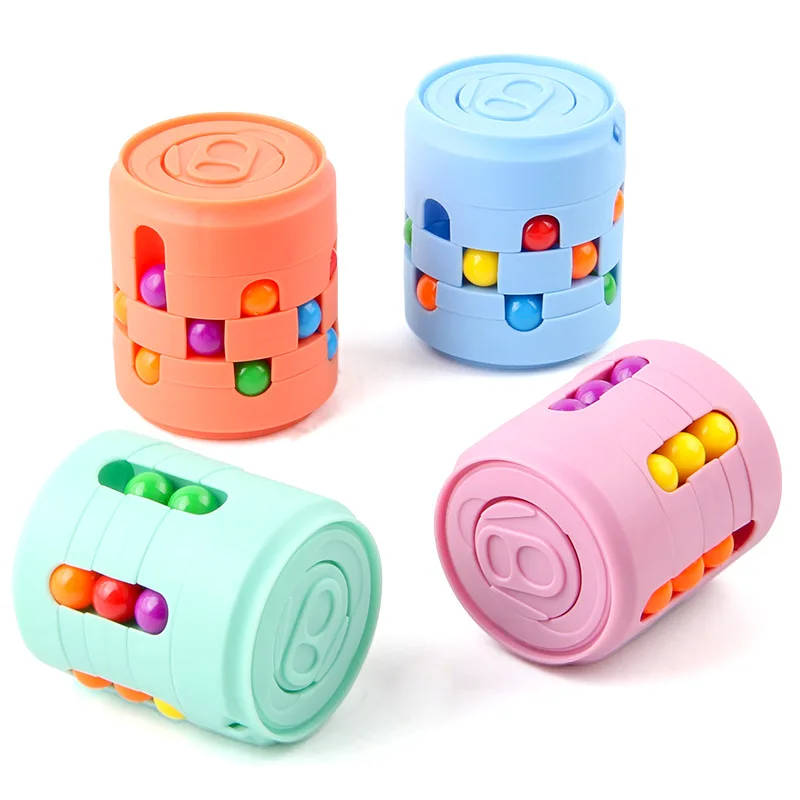 2022 Hot Stress Relief Creative Rotating Puzzle Magic Bean Intelligence Fingertip Cube Board Game Toy