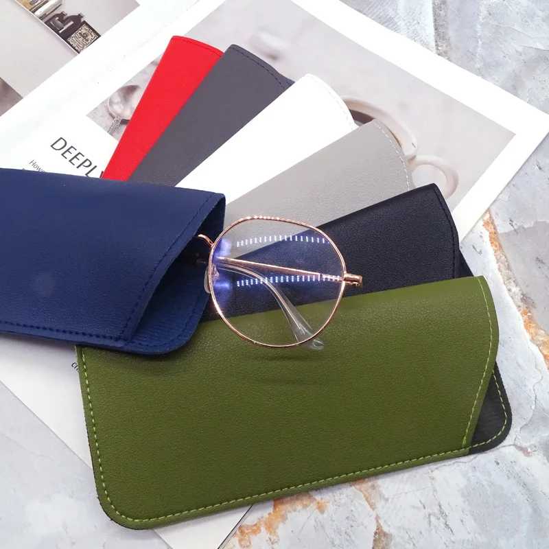 Wholesale Leather Glasses Case PVC Leather Folding Sunglasses Packaging Boxes