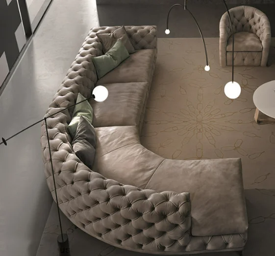 Light luxury leather sofa set living room modern sectionals couch lounge custom sofa set furniture for home living room sofa set