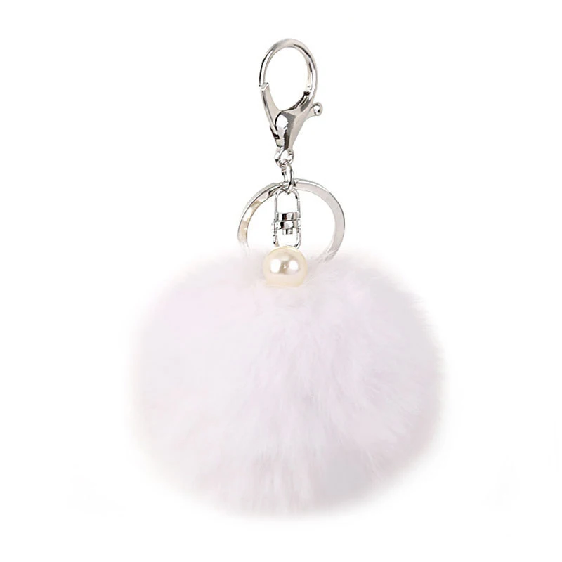  Оптовая Продажа Цветных брелоков с буффами шариками брелок плюшевым меховым шариком помпоном принцессы