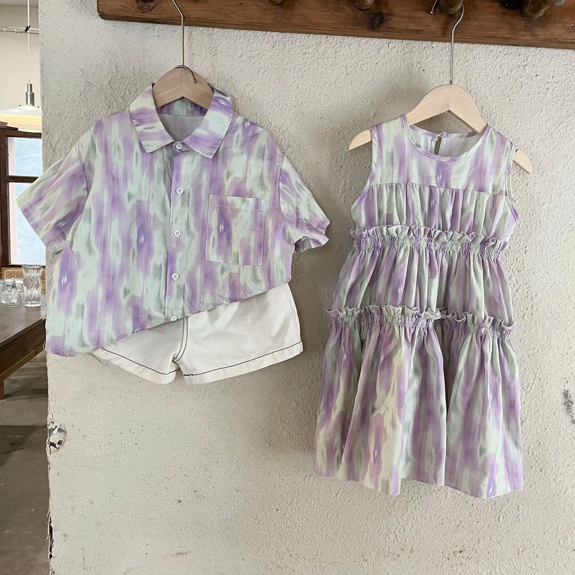 Match Brother and Sister Clothes Clothes Summer Latest Children Dress Designs 2024