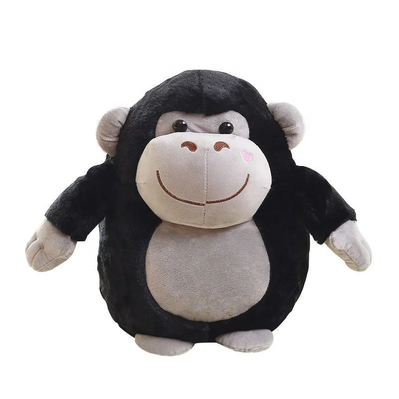 Plush stuffed round fat monkey soft fluffy huggalbe gorilla kids gift toy