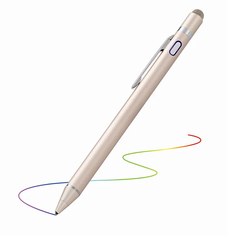 Fashion logo aluminium alloy smart stylus pen for drawing