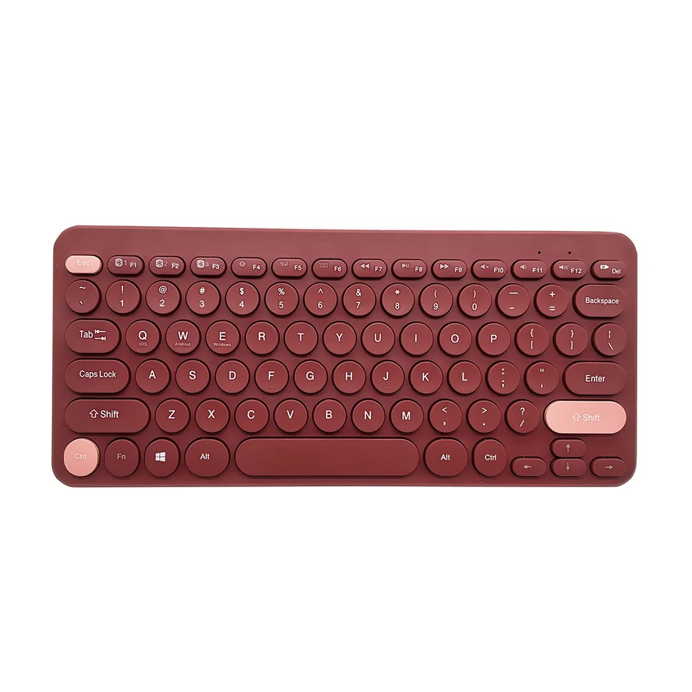 Factory direct keyboard  hot sales pink red  wireless keyboard for laptop
