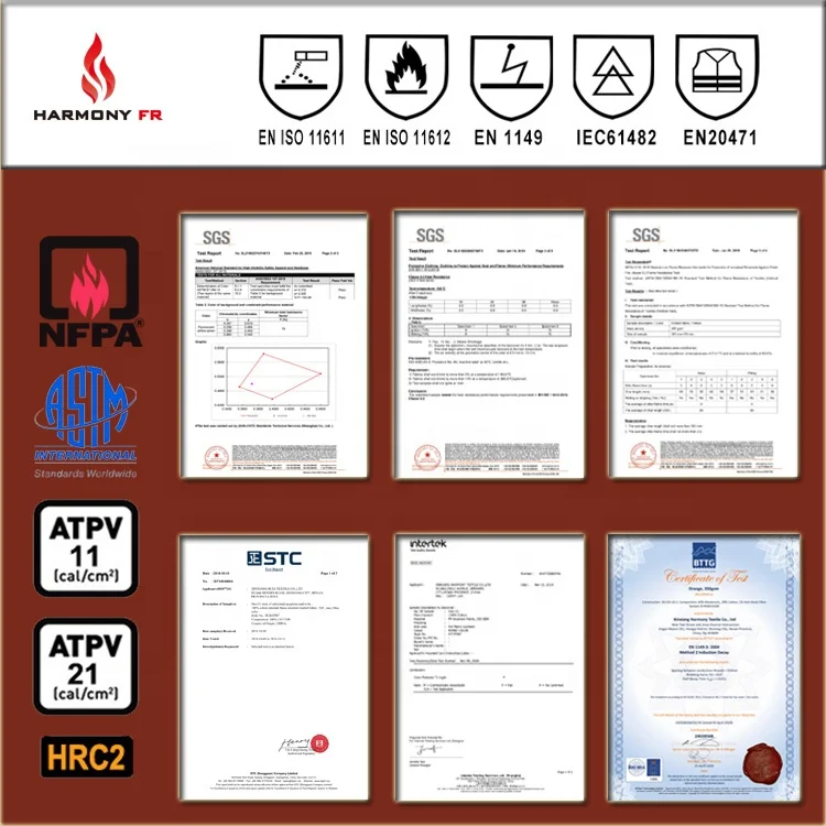 Гармония NFPA 2112 с длинным рукавом огнестойкая одежда FRC Рабочая Рубашка FR