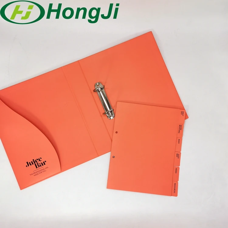 Custom Printed 2/3 /4 Hole Ring Binder A4 Paper File Folder Wholesale With 2/3/4 Rings