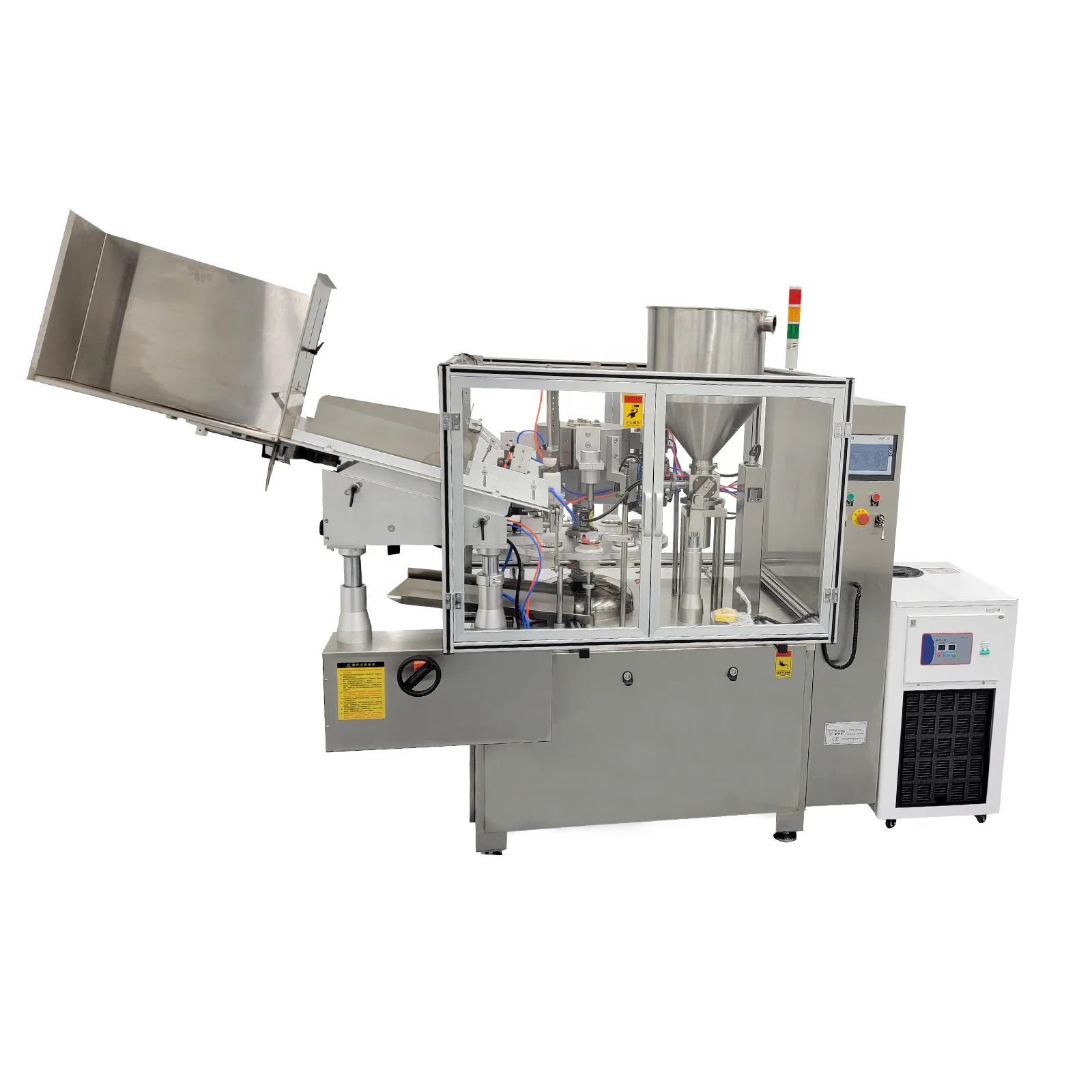 China semi full fully automatic high speed ointment plastic aluminum soft tube filling and sealing machine manufacturer for sale