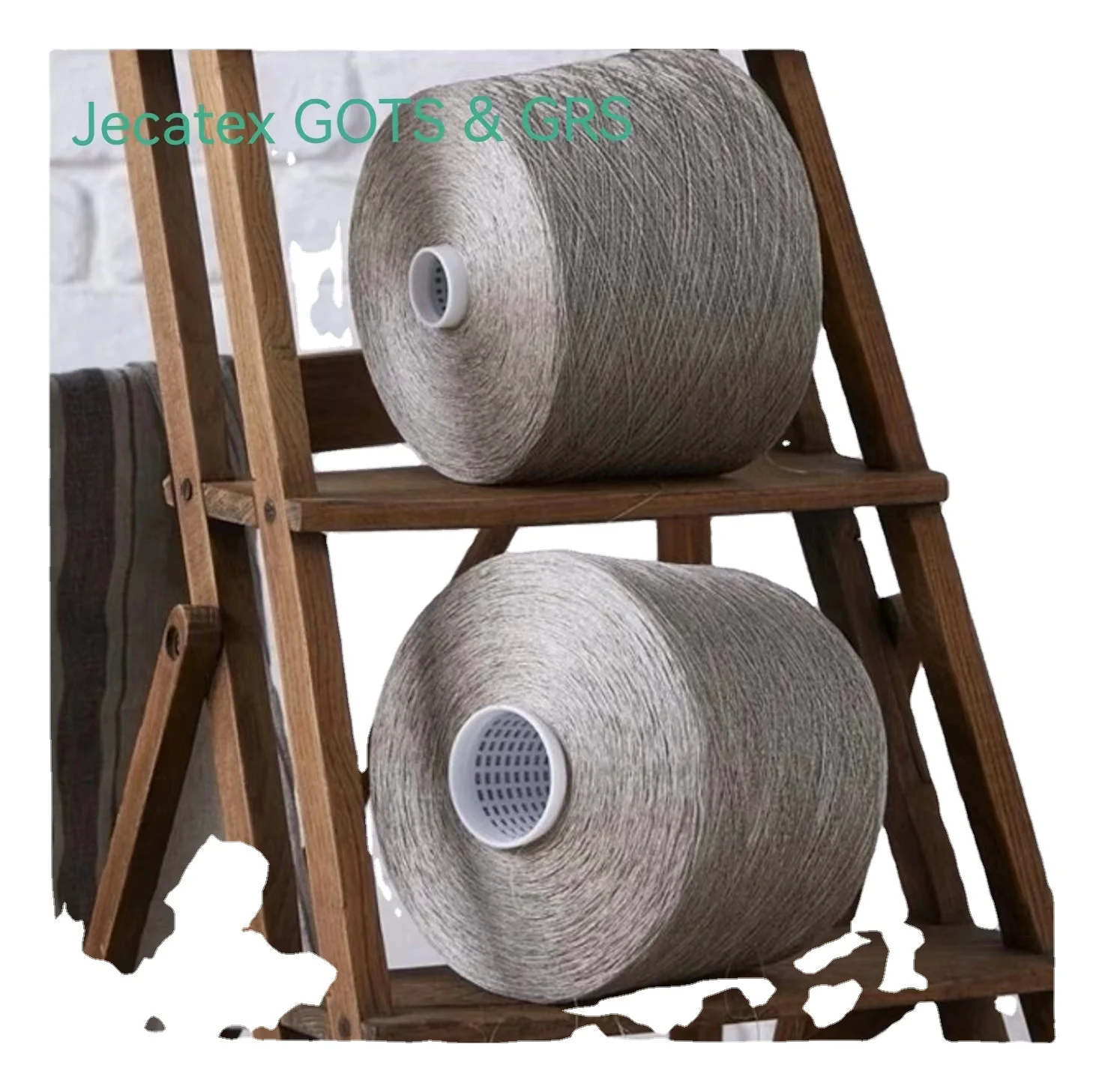 JECATEX NM36100% ORGANIC SEMI-BLEACHED HEMP  YARN LONG FIBER ,WHOLESALE  GOTS CERTIFIED,SUSTANIBLE